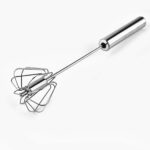 Stainless Steel Egg Whisk, Hand Push Rotary Whisk Blender, Versatile Milk Frother, Hand Push Mixer Stirrer for Blending, Whisking, Beating & Stirring (12in) - Image 9