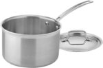 Cuisinart 4-Quart Skillet, Stainless Steel Cookware Multiclad Pro Triple Ply Saucepan w/Cover, MCP194-20N - Image 2