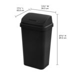 Sterilite Wastebasket SWINGTOP BLK 13GA 10899004 - Image 4