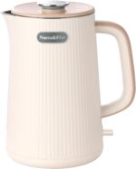 Nueve&Five 1.7L (57oz) Large Electric Kettle Perfect for 7+Cups of Tea and Coffee,2 quarts Double Wall Big Electric Tea Kettle,Auto Shut Off,1200W Hot Water Kettle Electric -Cream White - Image 2
