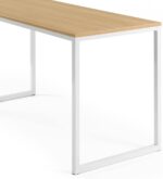 ZINUS Jennifer 55 Inch White Frame Desk, Computer Workstation, Office Desk, Dining Table, Easy Assembly, Natural - Image 10