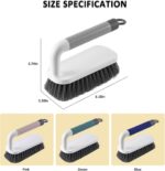 Scrub Brush, Scrubbing Cleaning Brushes, Heavy Duty Cleaning Brushes with Handle, for Shower, Bathroom, Carpet, Kitchen and Bathtub Scrubber, 2 Pack (Grey) - Image 8