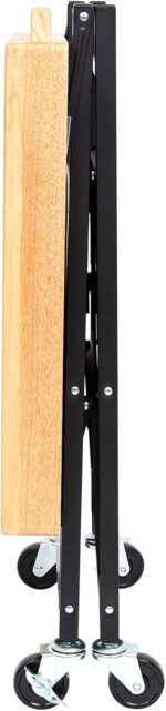 Origami Folding Kitchen Cart on Wheels, 3-Tier Foldable Rolling Cart - Chefs Outdoor Cart for Wine and Food, Microwave Cart, Plating Shelf - Image 10