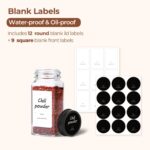 ComSaf 6Pcs 4oz Glass Spice Jars with Shaker Lids, 21 Labels, Spice Jars Trial Set & Supplement Set, Empty Spice Containers and Square Spice Bottles for Kitchen and Seasoning - Image 3