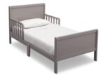 Delta Children Fancy Wood Toddler Bed - Greenguard Gold Certified, Grey - Image 2
