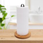 TONLEA Wooden Paper Towel Holder Countertop, Kitchen-Towel-Holder FreeStanding with Non-Slip Base for Bathroom - Image 9