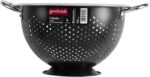 GoodCook Gourmet Colander, 5qt capacity, Stainless Steel with Handles and Elevated Pedestal Foot, Bold Black - Image 7