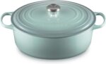 Le Creuset Enameled Cast Iron Signature Oval Dutch Oven, 8 qt., Sea Salt - Image 2