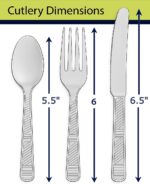 Party Dimensions 300 Count Plastic Cutlery Combo Box, Disposable Clear Plastic Silverware Utensils Set, 100 Forks, 100 spoons, 100 knives - Image 3