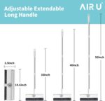AIR U+ Floor Scrub Brush with Long Handle, 3 in 1 Scrape and Heavy-Duty Stiff Bristle Scrubber Brush for Cleaning Shower Bathroom, Patio, Garage, Kitchen, Wall and Deck - Image 7