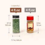 ComSaf 6Pcs 4oz Glass Spice Jars with Shaker Lids, 21 Labels, Spice Jars Trial Set & Supplement Set, Empty Spice Containers and Square Spice Bottles for Kitchen and Seasoning - Image 6