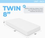 Neo Sleep 8 Inch Twin Cooling Gel Memory Foam Mattress Medium Firm CertiPUR-US Certified Foam, Mattress in a Box Enhanced Pressure Relief Removable Soft Cover No Fiberglass (Twin, 8 in) - Image 3