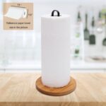 TONLEA Wooden Paper Towel Holder Countertop, Kitchen-Towel-Holder FreeStanding with Non-Slip Base for Bathroom - Image 8