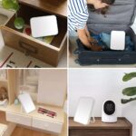 YEAKE Table Desk Vanity Makeup Mirror,8-Inch Portable Folding Mirror with Metal Stand 90°Adjustable Rotation Tavel Make Up Mirror Hanging Bathroom for Shower Shaving(Gray) - Image 6