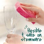 Scotch-Brite Gentle Clean Delicate Scrub Sponges, For Washing Dishes and Cleaning Kitchen, 3 Scrub Sponges - Image 9