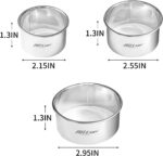ALLTOP Circle Biscuit Cutter Set –Stainless Steel Baking Supplies for Effortless Round Cookie Shaping, Pastry & Fondant Tool Creation–Precise Cut Kitchen Utensil for Sandwich, Scone, Donut -3PC Round - Image 4