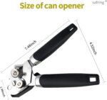 Can Opener Manual, Handheld Strong Heavy Duty Stainless Steel Can Opener, Comfortable Handle, Sharp Blade Smooth Edge, Can Openers with Multifunctional Bottle Opener - Image 3