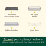 Cuisinart Air Fryer Toaster Oven with Grill, 1800W 8-1 Air Fryer Oven with Bake, Convection Bake, Grill, Broil and Warm Options, Large Capacity, 60-Minute Timer, TOA-70, Stainless Steel - Image 6