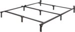Amazon Basics Metal Bed Frame(Box Spring Required), 9-Leg Base for Box Spring and Mattress, Queen, Tool-Free Easy Assembly, 79.5" L x 59.5" W x 7" H, Black - Image 2