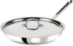 All-Clad D3 12" Stainless Steel Frying pan W/Lid, 3-Ply Stainless Steel Pan, Induction, Oven Broiler Safe 600F Skillet, Professional Cookware, Silver - Image 2