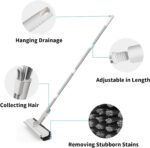 AIR U+ Floor Scrub Brush with Long Handle, 3 in 1 Scrape and Heavy-Duty Stiff Bristle Scrubber Brush for Cleaning Shower Bathroom, Patio, Garage, Kitchen, Wall and Deck - Image 6