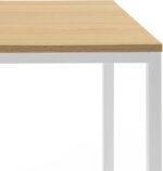 ZINUS Jennifer 55 Inch White Frame Desk, Computer Workstation, Office Desk, Dining Table, Easy Assembly, Natural - Image 8
