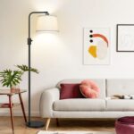 【Upgraded】 Dimmable Floor Lamp, 1000 Lumens LED Edison Bulb Included, Arc Floor Lamps for Living Room Modern Standing Lamp with Linen Shade, Tall Lamp for Bedroom Office Dining Room- Black - Image 7