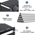 Mavivegue Book Shelf, 12 Cube Storage Organizer, DIY Bookcase, Metal Bookshelf,Tall Book case for Bedroom, Living Room,Office,Closet, Black Cubicle Rack - Image 6