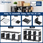 Mavivegue Book Shelf, 12 Cube Storage Organizer, DIY Bookcase, Metal Bookshelf,Tall Book case for Bedroom, Living Room,Office,Closet, Black Cubicle Rack - Image 9