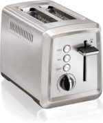 Hamilton Beach 2 Slice Toaster with Extra-Wide Slots, Bagel Setting, Toast Boost, Slide-Out Crumb Tray, Auto-Shutoff & Cancel Button, Defrost Function, Stainless Steel (22794) - Image 2
