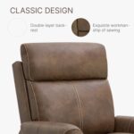 Leather Recliner Chair for Adults Wall Hugger RV Recliner with USB Charging Ports Electric Power Reclining Sofa for Living Room Home Theater Seating Bedroom - Image 8