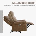 Leather Recliner Chair for Adults Wall Hugger RV Recliner with USB Charging Ports Electric Power Reclining Sofa for Living Room Home Theater Seating Bedroom - Image 6