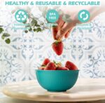 Unbreakable Cereal Bowls 24 oz, Plastic Reusable Light Weight Bowl, Set of 6,Lightweight Bowls Made of Wheat Straw Fiber Ideal for Salad, Soup, Ramen, Noodles, Oatmeal, Rice,Snack - Image 6