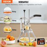 VEVOR Commercial Vegetable Chopper w/ 4 Replacement Blades, Stainless Steel French Fry Cutter Potato Dicer & Fruit Slicer for Restaurants & Home Kitchen - Image 3