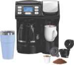 Hamilton Beach FlexBrew Trio 2-Way Coffee Maker, Compatible with K-Cup Pods or Grounds, Combo, Single Serve & Full 12c Pot, Black - Fast Brewing (49902) - Image 2