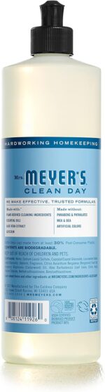 MRS. MEYER'S CLEAN DAY Liquid Dish Soap, Biodegradable Formula, Rain Water, 16 fl. oz - Image 3