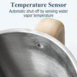 Nueve&Five 1.7L (57oz) Large Electric Kettle Perfect for 7+Cups of Tea and Coffee,2 quarts Double Wall Big Electric Tea Kettle,Auto Shut Off,1200W Hot Water Kettle Electric -Cream White - Image 5