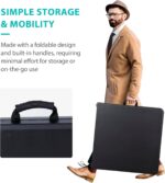 Folding Event Table, Heavy Duty Picnic Table Indoor Outdoor Camping, 4FT Portable w Handle Lock for Banquet, Black - Image 5