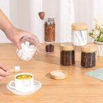 12-pack 10oz Glass Spice Jars with Labels, Spice Containers with 12 Wooden Spoons, Airtight Seasoning Containers with Bamboo Lids - Image 8