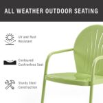 Crosley Furniture Griffith Outdoor Chair, Retro Metal Patio Chairs for Dining, Porch, Deck, Balcony, Key Lime - Image 7
