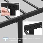 Yaheetech Classic Metal Platform Bed Frame Mattress Foundation with Victorian Style Iron-Art Headboard/Footboard/Under Bed Storage/No Box Spring Needed/Queen Size Black - Image 9