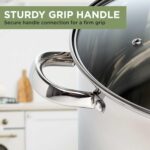 Ecolution Stainless Steel Stock Pot, Encapsulated Induction Ready Cooking Pot with Glass Lid, Oven Safe, Dishwasher Safe Soup Pot, 8-Quart - Image 7