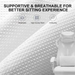 GTRACING Gaming Chair, Computer Chair with Mesh Back, Ergonomic Game Chair with Footrest, Reclining Game Chair with Adjustable Headrest and Lumbar Support for Gaming and Office (White) - Image 9