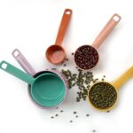 Plastic Measuring Cups and Spoons Set - 10 Pcs Colorful Kitchen Measuring Tool, Engraved Metric/US Markings Stackable Silicone Measure Cup for Liquid & Dry Measuring, Cooking & Baking, Random Color - Image 8