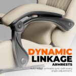 GTPLAYER Gaming Chair with Speakers, Video Game Chairs with Footrest, PC Gamer Chairs for Adults - Padded High Back Ergonomic Reclining Silla Gamer, Linkage Armrest, Ace Pro, Ivory New - Image 7