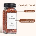 ComSaf 6Pcs 4oz Glass Spice Jars with Shaker Lids, 21 Labels, Spice Jars Trial Set & Supplement Set, Empty Spice Containers and Square Spice Bottles for Kitchen and Seasoning - Image 5