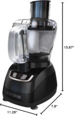 BLACK+DECKER FP1600B 8-Cup Food Processor with Stainless Steel Blade, Black - Image 11