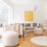 2 Pcs 20 x 15 Inch Unstuffed Pouf Cover Ottoman Foot Rest - No Filler, Faux Rabbit Fur Foot Stool Floor Bean Bag Floor Chair Storage for Living Room Bedroom Home Decor(Beige) - Image 5