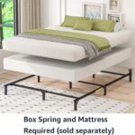 Amazon Basics Metal Bed Frame(Box Spring Required), 9-Leg Base for Box Spring and Mattress, Queen, Tool-Free Easy Assembly, 79.5" L x 59.5" W x 7" H, Black - Image 5
