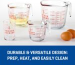 Anchor Hocking Glass Measuring Cups, 4 Piece Set (5 Ounce, 1 Cup, 2 Cup, 4 Cup liquid measuring cups) - Image 4